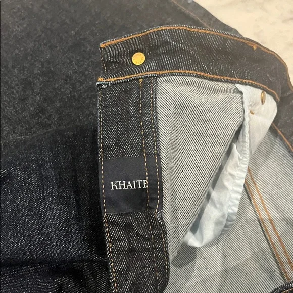 Khaite Iconic Danielle Dark Blue Women's Jeans - Picture 12 of 13